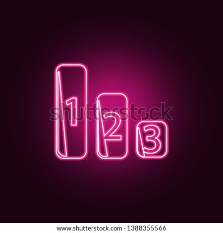 figure chart icon. Elements of Sucsess and awards in neon style icons. Simple icon for websites, web design, mobile app, info graphics