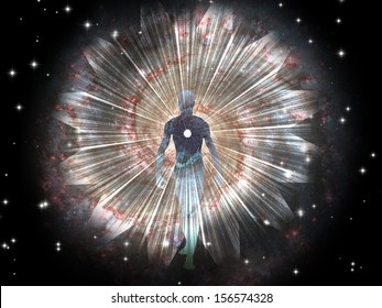 Figure emerges from the comos