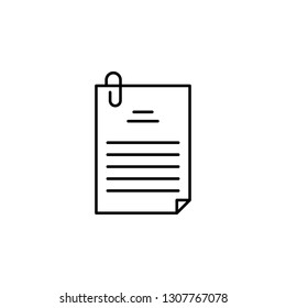 file, document, paperclip icon. Element of education illustration. Signs and symbols can be used for web, logo, mobile app, UI, UX - Powered by Shutterstock