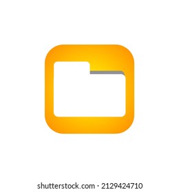 File Manager App Icon Isolated On White Background.