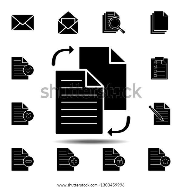 file sharing in style icon. Simple glyph\
illustration element of web, minimalistic icons set for UI and UX,\
website or mobile\
application
