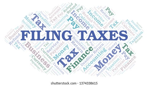 Filing Taxes word cloud.