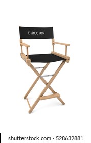 Film Director's Chair Isolated On White Background. 3D Rendering