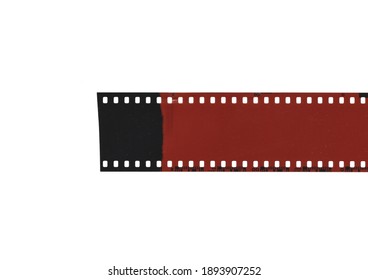 Film on white background. Grain texture. Illustration