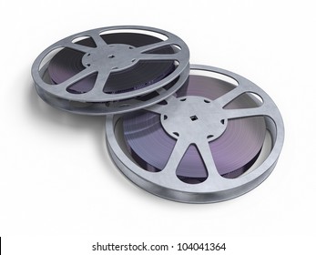 film reel strip (clipping path and isolated on white)
