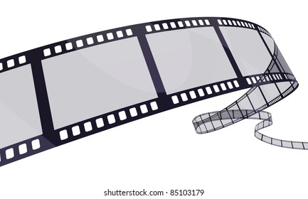 Filmstreifen (Beschneidungspfad einzeln auf Weiß)