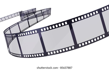 film strip (clipping path and isolated on white)