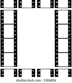 Film Strips Border Over White Background Stock Illustration 5306836 ...