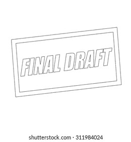 final draft Monochrome stamp text on white