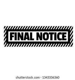 Final Notice Stamp On White