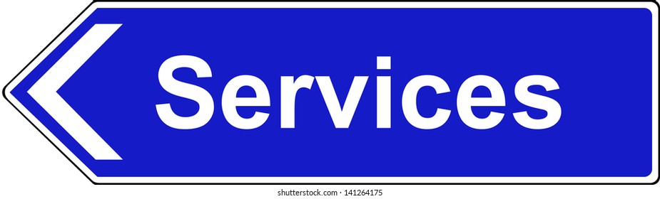 Final Sign For Service Area Motorway Sign