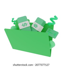 A Finance folder 3D-Illustration for your project!