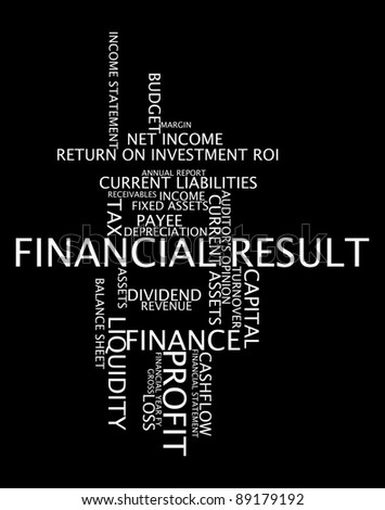 Finance terms and lingo info-text graphics and arrangement word clouds illustration concept