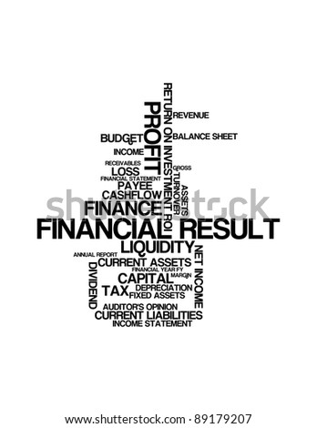 Finance terms and lingo info-text graphics and arrangement word clouds illustration concept