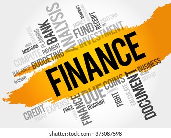 Finance Word Cloud Business Concept Stock Illustration 375087598 ...