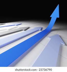 financial 3d arrows stat background, business image