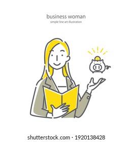 financial advisor, female, simple illustration - Powered by Shutterstock