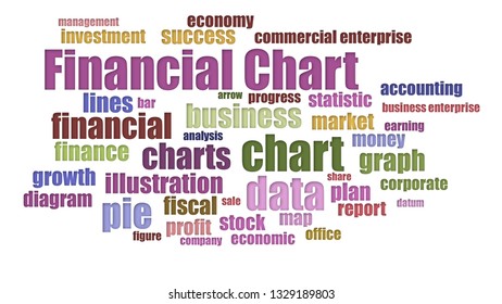 Financial Chart Tag Cloud Rows Isolated 스톡 일러스트 1329189803 | Shutterstock