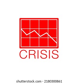 Financial Crisis Icon Isolated On White Background