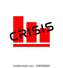 Financial Crisis Icon Isolated On White Background