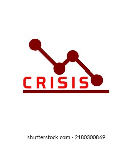 Financial Crisis Icon Isolated On White Background