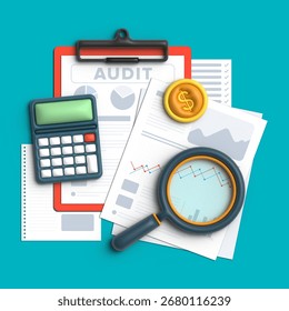 Financial data analysis with calculator is looking financial reports