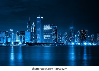 Financial District (night View Chicago)