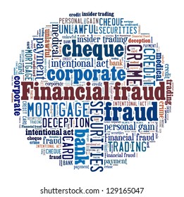 Financial; Fraud In Word Collage