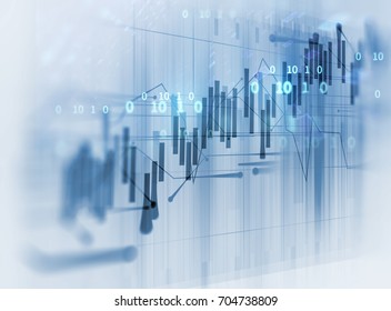 Financial Graph On Technology Abstract Background Represent Financial Crisis,financial Meltdown