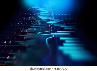 Financial Graph On Technology Abstract Background Represent Financial Crisis,financial Meltdown