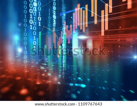 financial graph on technology abstract background represent financial crisis,financial meltdown