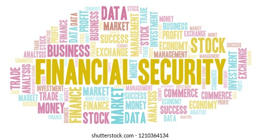 Financial Security Word Cloud Stock Illustration 1210364134