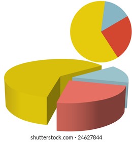 Financial Statistics Data Pie Chart Three Stock Illustration 24627844 ...