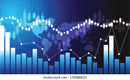 Financial Stock Market Graph Chart Digital Stock Illustration ...