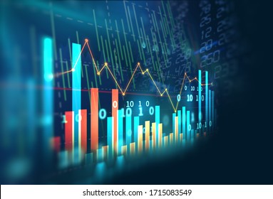 financial stock market graph illustration ,concept of business investment and stock future trading.