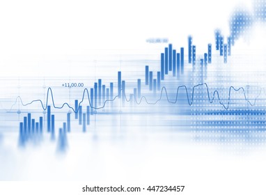 Financial Stock Market Graph On Technology Abstract Background 
