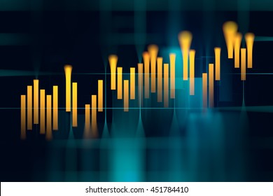 Financial Stock Market Graph On Technology Abstract Background 