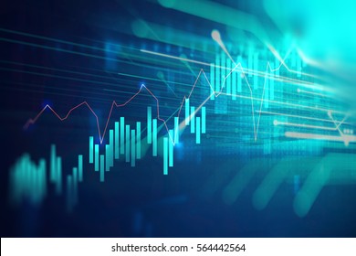 financial stock market graph on technology abstract background 