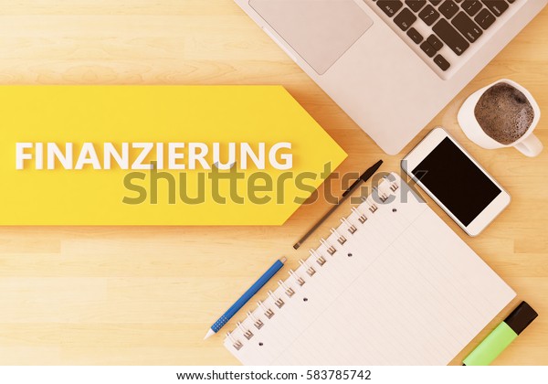 Finanzierung German Word Funding Financing Linear Stock