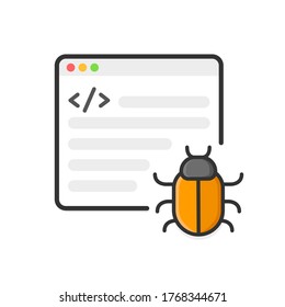 Find Bug Coding Application Browser Icon: ภาพประกอบสต็อก 1768344671 ...