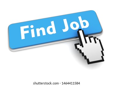 Find Job Push Button Concept 3d Stock Illustration 1464411584 ...