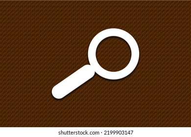 Find And Research Icon Design Illustration Isolated On Background. Zoom Tool Copy Space For Logo. Use For Post Card And Social Media Post