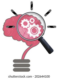 Finding the creative mind - Illustration Stock Image as JPG File