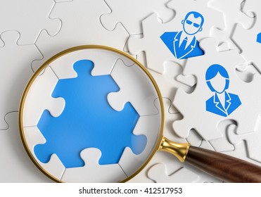 Finding Qualified Employees. 3d rendering graphics on the subject of Headhunting. - Powered by Shutterstock