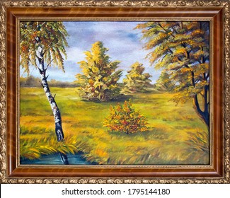 Fine Art. Oil Paintings Rural Landscape