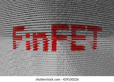 FinFET In The Form Of Binary Code, 3D Illustration