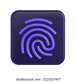 The Finger Print 3D Illustration