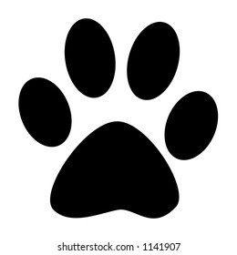 Paw Print Stock Vector (Royalty Free) 205756207