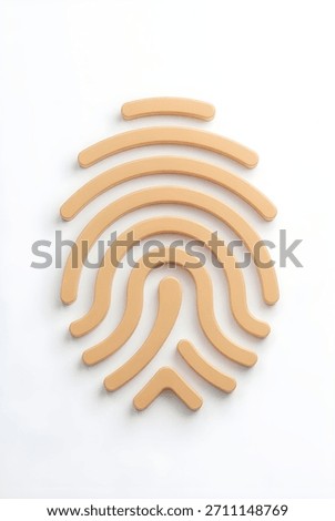 fingerprint 3d rendering isolated on white background cartoon plastic style icon	
