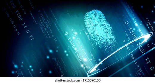 


Fingerprint Scanning Technology Concept 2d Illustration